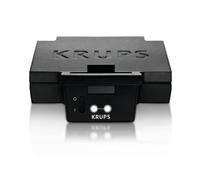 Krups FDK252 Gaufrier | 2 gaufres épaisses | Revêtement antiadhésif | Plaques profondes | Fonction de rangement vertical | Rangement du câble | Poignée isolée thermiquement | Noir