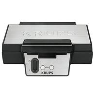 Krups Gaufrier FK Noir/Inox Appareil à Gaufre Gaufrier Eléctrique 850W Doubles Plaques de Cuisson Gaufre Gourmande Revêtement Antiadhésif FDK251