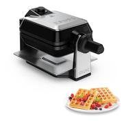 Krups FDD95D 2 gauffre(s) 1200 W Noir, Acier inoxydable