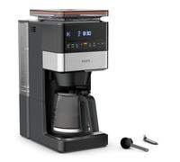 Krups Grind Aroma XL KM842810 Machine à café filtre, broyeur conique amovible, panneau de commande numérique, capacité XL (1,5 l), fonction maintien au chaud, verseuse en verre, noir/acier inoxydable