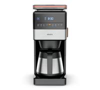 KRUPS Grind Aroma XL KT842810 Machine à café filtre, broyeur conique amovible, panneau de commande numérique, capacité XL (1,25 l), thermos en acier inoxydable, noir/acier inoxydable