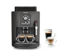KRUPS - Harmony - Machine Espresso Automatique Grise - 4 recettes - 15 bars | Cafetière a grain pour ristretto - Espresso - Lungo et cappuccino - Mousseur manuel - Nettoyage automatique - Format compact