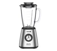 Krups KB439D Blendforce 2 Blender | 800 W | 5 vitesses | Fonction pulse | Réservoir en verre thermique de 1,75 l (volume utile : 1,25 l) | Résistant aux chocs | Broyeur à glace | Acier inoxydable