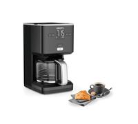 Krups KM600810 Smart'n Light Machine à café filtre semi-automatique, 1000W, 15 tasses, carafe 1.25L, écran LCD, minuteur, noir