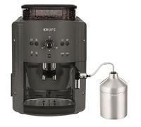 Krups Essential grise Machine à café à grain 5 boissons mousseur de lait Broyeur à café grains + Pot à lait