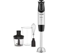 Krups HZ6568 Steffen Henssler Special Edition | Avec fouet, hachoir 500 ml, verre doseur 800 ml | 1000 W | 4 couteaux extra tranchants | Technologie Powelix | Acier inoxydable/gris foncé