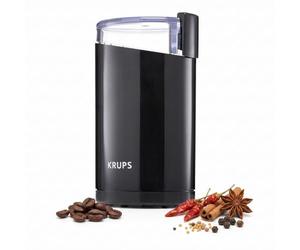 Krups - Moulin a café électrique Fast Touch - Moteur 200W - 85g - Noir | Broyeur café polyvalent pour moudre grains - Épices et fruits secs - Moteur 200 W pour 15 tasses de café frais par cycle