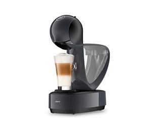 Krups Nescafé Dolce Gusto Machine à café capsules, 15 bars, Multi-boissons froides ou chaudes, Grand réservoir, Mode éco, Cafetière dosettes, Infinissima, Gris KP173B10