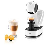Krups Nescafé Dolce Gusto Machine à café capsules, Pression 15 bars, Multi-boissons froides ou chaudes, Grand Réservoir amovible, Cafetière dosettes, Mode éco, Infinissima blanche YY3876FD