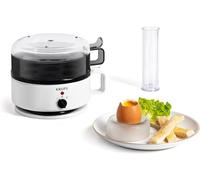 KRUPS Cuisinier à œufs EG2301 Ovomat Super 7 œufs blanc/noir