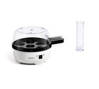 Krups Ovomat EG2331 Cuiseur à œufs spécial | Pour jusqu'à 7 œufs | Capacité généreuse | Porte-œufs amovible | Signal sonore | Verre doseur avec perforateur | Blanc/noir