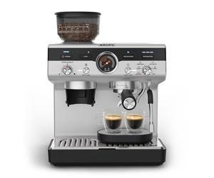 KRUPS - Precision Machine Expresso avec broyeur Silver - 3,5 L - 15 bars | Machine à café avec broyeur pour espresso sur-mesure - 30 niveaux de mouture - Buse vapeur barista pour mousses de lait