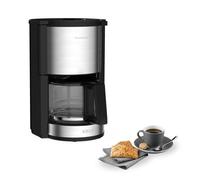 Krups km321 Proaroma Plus machine à Café en Verre, 10 tasses, 1100 W, design moderne, noir avec applications en acier inoxydable.