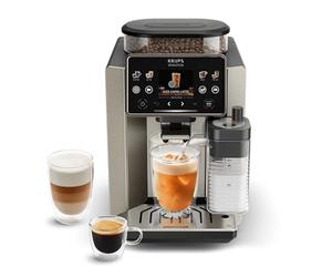 Krups Sensation Elite EA917EE0 Machine à café automatique, 24 boissons chaudes et froides, écran 2,8", technologie Milk Maestro, technologie aromatique Cold Brew, favoris personnalisable, Silver