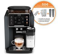 KRUPS Sensation Lait M85, Machine à café automatique, 3 recettes cafés 3 lactées, kit d'entretien, gris EA912HF1