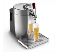 Krups - Tireuse à bière BeerTender Loft Edition Silver - fûts 5 L | Machine à bière compatible fûts 5 L - Maintient la fraicheur a 4°C pendant 30 jours - Indicateurs de volume et temperature