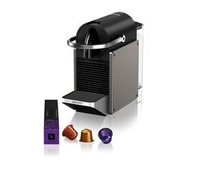 KRUPS XN306TK Nespresso Pixie Titan Machine à expresso, recettes programmables, 2 longueurs, arrêt automatique, 1260 W, 0,7 l