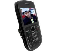 Krusell CLASSICCUIRC3 Krussel Etui classique cuir noir pour Nokia C3 Noir