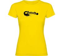 Kruskis Catfish Short Sleeve T-shirt Jaune XL Femme