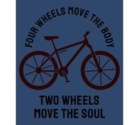 Kruskis Four Wheels Move The Body Short Sleeve T-shirt Bleu L Homme