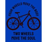 Kruskis Four Wheels Move The Body Short Sleeve T-shirt Bleu M Femme