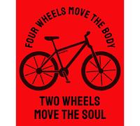Kruskis Four Wheels Move The Body Short Sleeve T-shirt Rouge M Homme