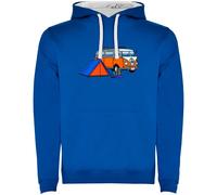 Kruskis Hippie Van Trek Two-colour Hoodie Bleu L Homme