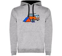 Kruskis Hippie Van Trek Two-colour Hoodie Gris 2XL Homme