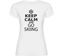 Kruskis Keep Calm And Go Skiing Short Sleeve T-shirt Blanc XL Femme