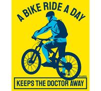 Kruskis Keep The Doctor Away Short Sleeve T-shirt Jaune 3XL Homme