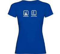 Kruskis Problem Solution Fish Short Sleeve T-shirt Bleu XL Femme