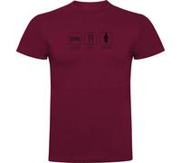 Kruskis Sleep Eat And Train Short Sleeve T-shirt Rouge S Homme