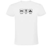 Kruskis T-shirt à Manches Courtes Sleep Eat And Ride