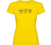 Kruskis T-shirt à Manches Courtes Sleep Eat And Ski