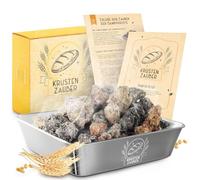 KRUSTENZAUBER Four en pierres de lave pour cuire du pain avec bol vapeur en acier inoxydable pour une répartition optimale de la chaleur grâce à la vapeur d'eau naturelle, accessoires de cuisson pour