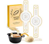 KRUSTENZAUBER Lot de 2 élingues rondes en silicone durable comme accessoire de cuisson du pain - Le tapis de cuisson assure un retrait fluide du pain de la casserole - Tapis de cuisson pour pain