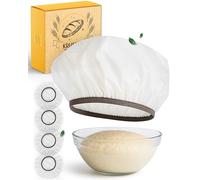 KRUSTENZAUBER Lot de 4 housses de protection pour paniers de fermentation - Réutilisables comme accessoires de cuisson du pain - Les hottes de fermentation créent des conditions idéales pour la