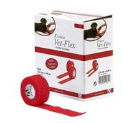 Kruuse Vet-Flex 2,5cm x 4,5m Rouge 10 Pièces