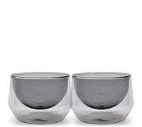 KRUVE Imagine - Lot de 2 tasses à café fabriquées à la main en verre à double paroi, 250 ml, parfaites pour l'art latte et l'expresso, verre borosilicate durable, idéales pour les amateurs de tasses à