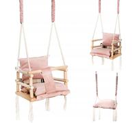 Kruzzel 18027 Balançoire d'intérieur 3 en 1 rose