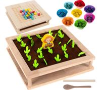 Kruzzel 22755 Puzzle en bois La ferme 2en1