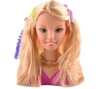 KRUZZEL 23437 Tête de coiffage rotative pour cheveux blonds pour enfants à partir de 3 ans