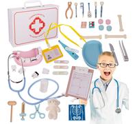 Kruzzel 25115 Mallette de médecin pour enfants XXL, blanc