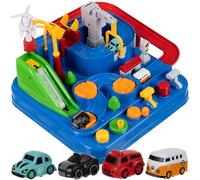 KRUZZEL Iso Trade Circuit de Voitures Montessori Motricité Fine - Dès 3 Ans