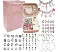 KRUZZEL Kit de création de bijoux 69 pièces 3 bracelets 3 colliers cadeaux ensemble de bijoux 22893