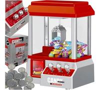 KRUZZEL 24849 Mini machine à griffes avec pièces de monnaie à remplir soi-même Effet sonore Pour enfants