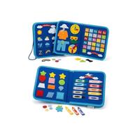 KRUZZEL Montessori Mallette de jeu éducatif, panneau sensoriel pour enfants de 1, 2, 3, 4, 5, 6 ans, idée cadeau, anniversaire, Noël