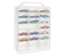 KRUZZEL Vitrine de Collection en polypropylène avec 46 Compartiments 33 x 25 x 8,5 cm - Vitrine pour Votre Collection - Vitrine de Rangement pour Voitures - Étagère Matchbox 20313