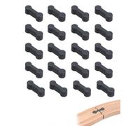 KRVNTH Connecteurs Rails Pour Piste en Bois Lot de 20 Gris, Adaptateurs Voie Plastique Résistants Anti-Déraillement, Extension Sécurisée et Compatible Universelle pour Circuits de Trains Complexes