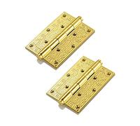 KRXSOBNV, 2 pièces, charnières de porte à roulement silencieux en cuivre pur, utilisées for les portes de chambre à coucher, les portes de salle de bain, Etc.,Charnières(True Gold)